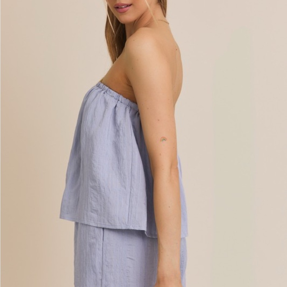 Gilli Strapless Light Blue Romper